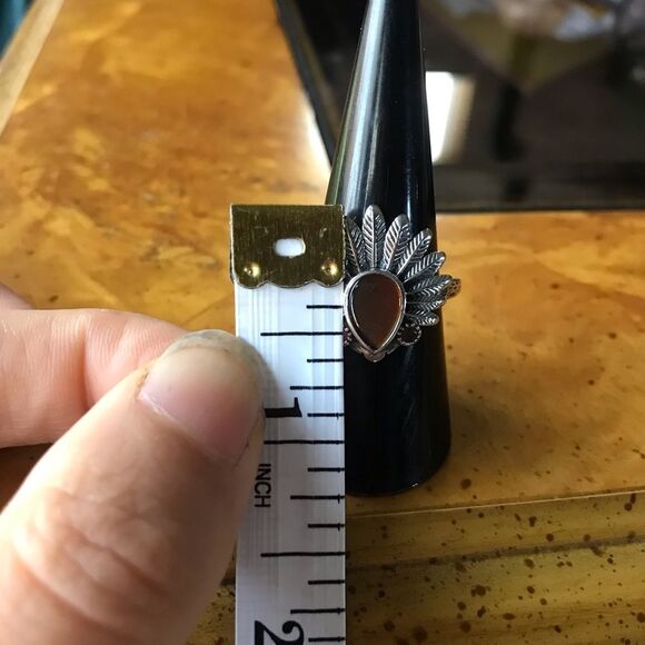 Canadian Ammolite Sterling Silver Ring Size 8 - Picture 4 of 8